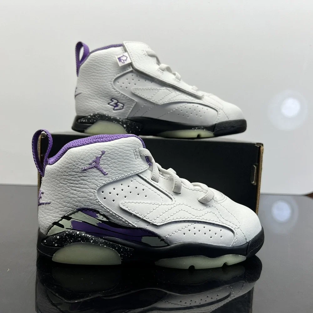 Nike Jordan JUMPMAN MVP (TD) Toddler Size 6 C Summit White Black Raspberry